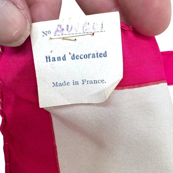 Vintage Création Adam Hand Decorated Bouquet France Silk Floral Scarf 33.25" - Picture 7 of 7
